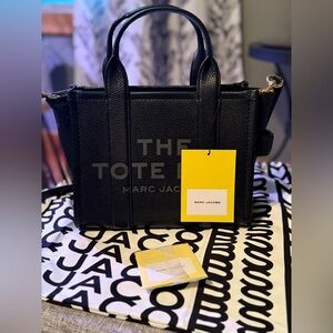 Marc Jacobs Black Leather Tote Bag NWT